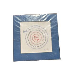 SM Cogle Joy in the Living Friend Inspirational Quote Blue Framed Art Print